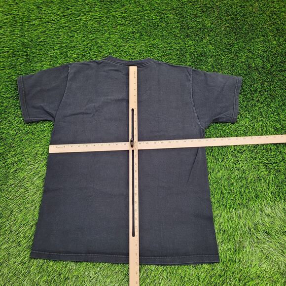 Flaming Skull Shirt Medium 21x27 Black - Picture 3 of 11